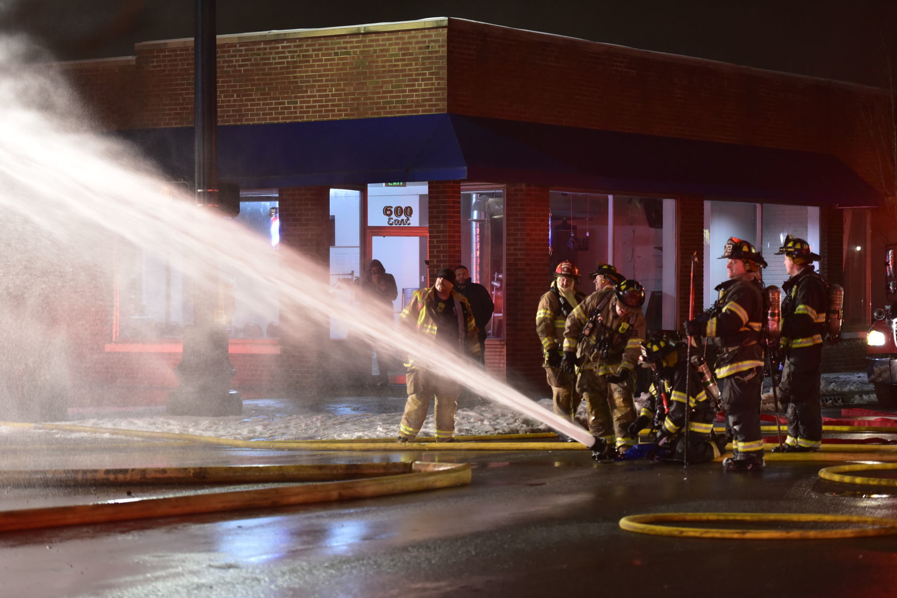 Crews battle fire at the Copper Penny